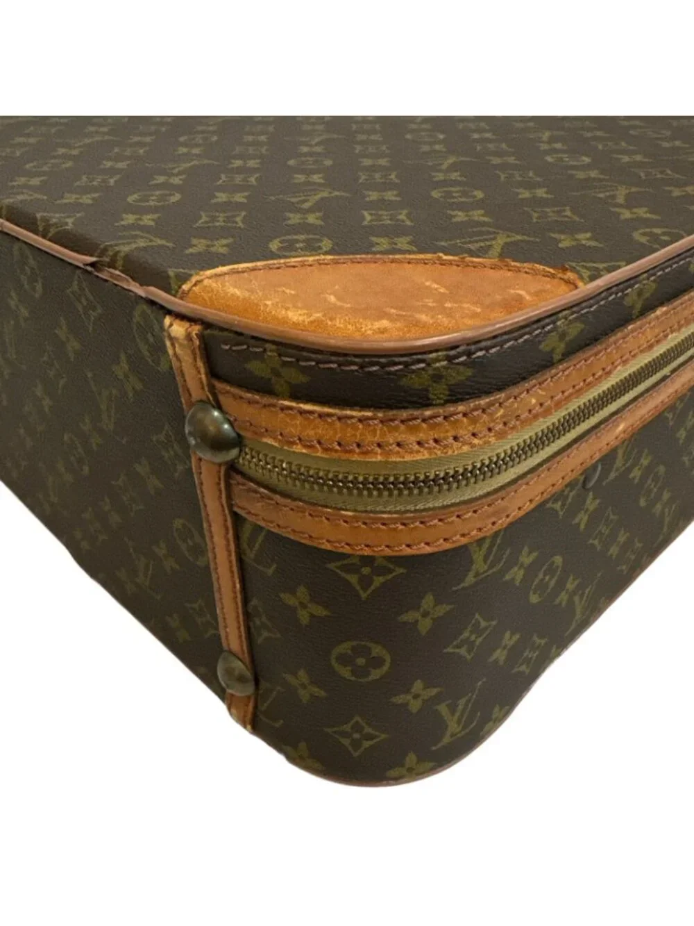Louis Vuitton Stratos Mini Trunk Case Monogram Canvas Leather Brown